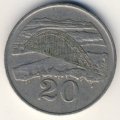 Зимбабве 20 центов 1989 год - Мост Бэтченоу