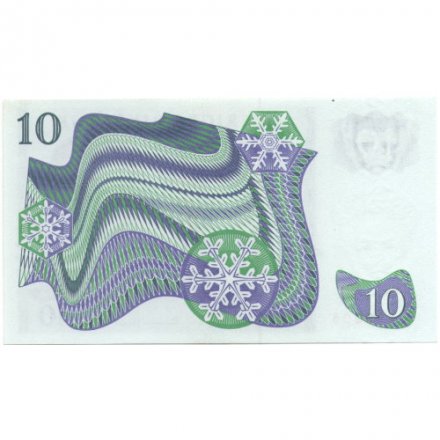 Швеция 10 крон 1981 год - Густав VI. Снежинки UNC