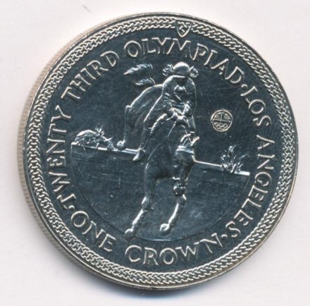 Остров Мэн 1 крона 1984 год - XXIII Летние Олимпийские игры 1994 года в Лос-Анджелесе