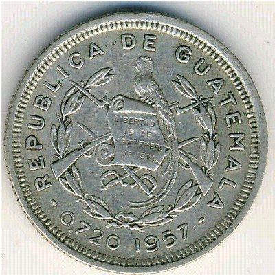 Гватемала 10 сентаво 1957 год