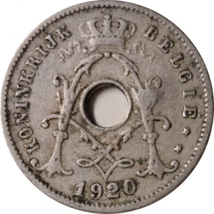 Бельгия 5 сантимов 1920 год BELGIE