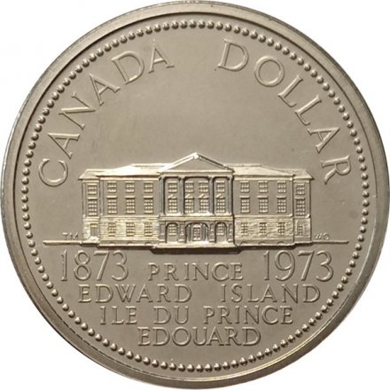 Канада 1 доллар 1973 год - 100 лет присоединению острова Принца Эдуарда