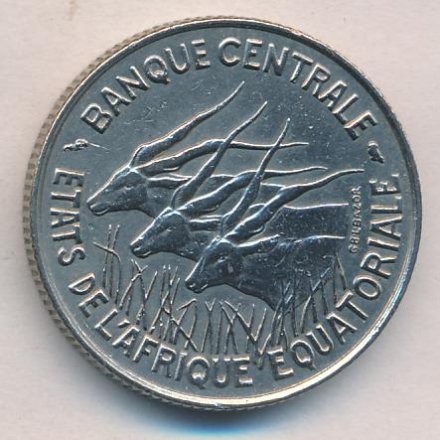 Французская Экваториальная Африка 100 франков 1967 год