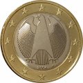 Германия 1 евро 2004 год (F) -  UNC