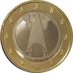 Германия 1 евро 2004 год (F) -  UNC