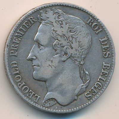 Бельгия 5 франков 1848 год