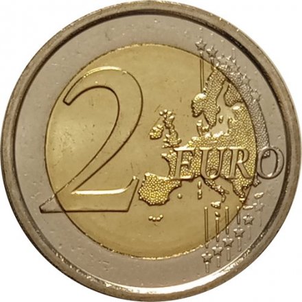 Италия 2 евро 2010 год -  Данте Алигьери UNC