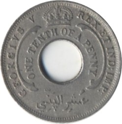 Британская Западная Африка 1/10 пенни 1931 год