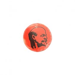 Значок Ленин (красный, тип 2)