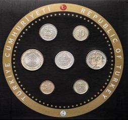 Набор из 6 монет и жетона Турция 2018 год (в буклете)