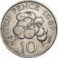 Гернси 10 пенсов 1987 год