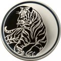 Россия 3 рубля 2010 год - Лунный календарь. Тигр