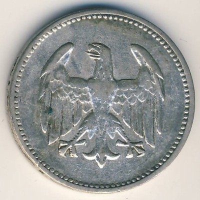 Веймарская республика 1 марка 1924 год (J)