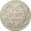 Бельгия 50 сантимов 1909 год (DES BELGES)