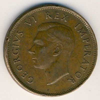 ЮАР 1/2 пенни 1943 год