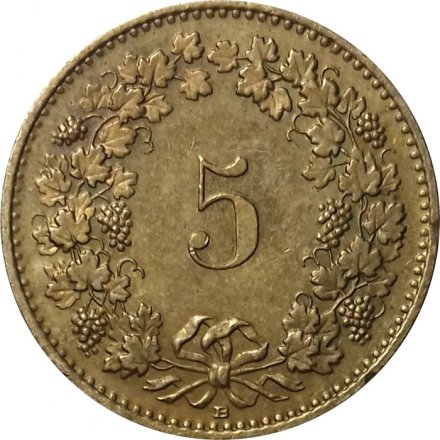 Швейцария 5 раппенов 2003 год