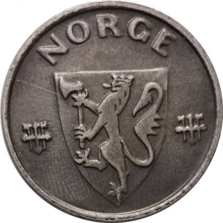 Норвегия 5 эре 1943 год - Герб