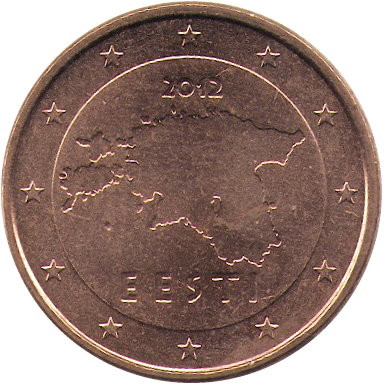 Эстония 1 евроцент 2012 год