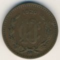 Мексика 10 сентаво 1920 год