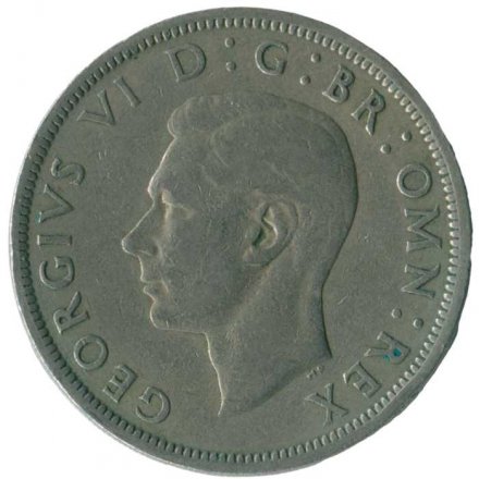Великобритания 1/2 кроны 1947 год