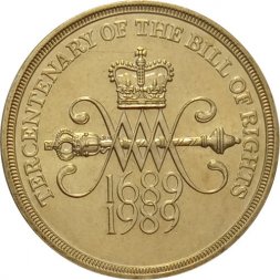 Великобритания 2 фунта 1989 год - 300 лет "Биллю о правах" Шотландии