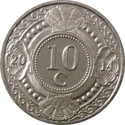 Антильские острова 10 центов 2014 год