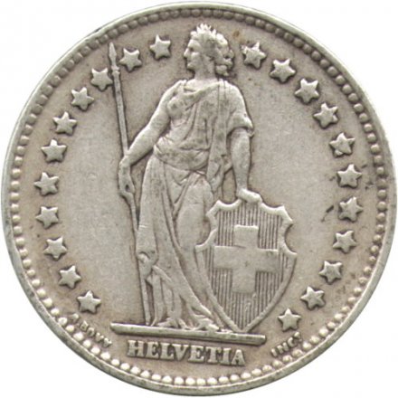 Швейцария 1 франк 1937 год