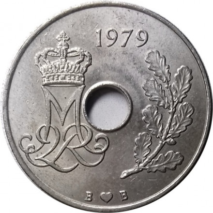 Дания 25 эре 1979 год - Королева Маргрете II