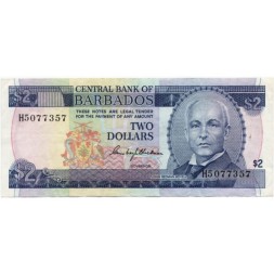 Барбадос 2 доллара 1980 год - Портрет Джона Редмана Бовела - VF