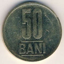 Монета Румыния 50 бани 2012 год