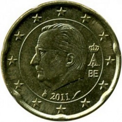 Бельгия 20 евроцентов 2011 год