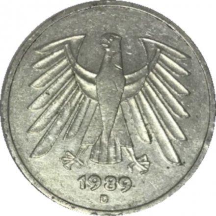 ФРГ 5 марок 1989 год (D)