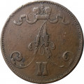 Финляндия 5 пенни 1872 год - Александра II - F+