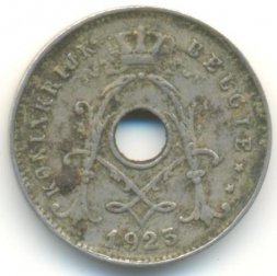 Бельгия 5 сантимов 1923 год BELGIE