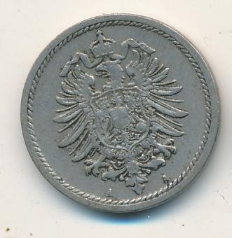 Германия 5 пфеннигов 1889 год (A)