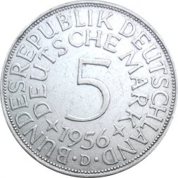 ФРГ 5 марок 1956 - Орёл - D