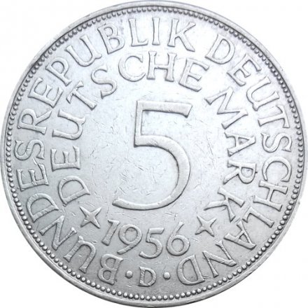 ФРГ 5 марок 1956 - Орёл - D