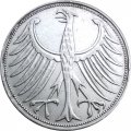 ФРГ 5 марок 1956 - Орёл - D
