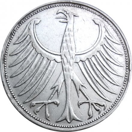 ФРГ 5 марок 1956 - Орёл - D