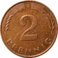ФРГ 2 пфеннига 1988 год - D