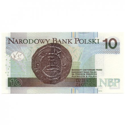 Польша 10 злотых 2016 год - UNC