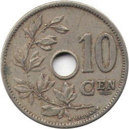 Бельгия 10 сантимов 1906 год BELGIE