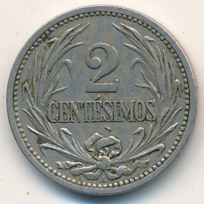 Уругвай 2 сентесимо 1901 год