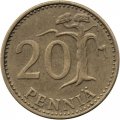 Финляндия 20 пенни 1977 год