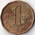 Уругвай 1 новый песо 1976 год
