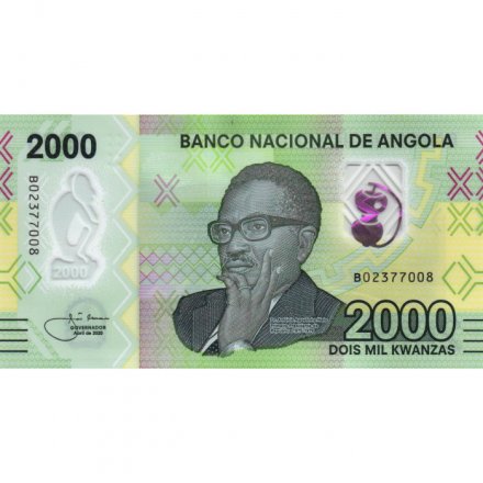 Ангола 2000 кванза 2020 год - Антониу Агостиньо Нето. Серра-да-Леба UNC