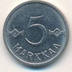 Финляндия 5 марок 1961 год