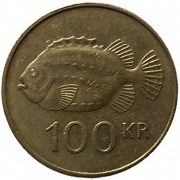 Исландия 100 крон 2006 год - Пинагор (рыба-воробей)