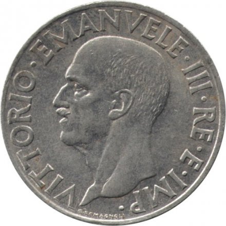 Италия 1 лира 1940 год (магнетик)