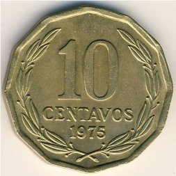 Чили 10 сентаво 1975 год - Кондор